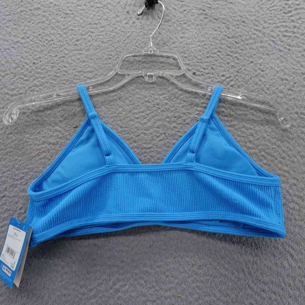DSG Girls XL Aqua Blue Bound‎ Ribbed Bikini Top Swim Separate UV 50+ NEW